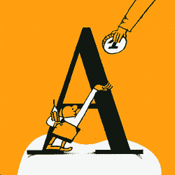 letra A - ilustracion de merce canals